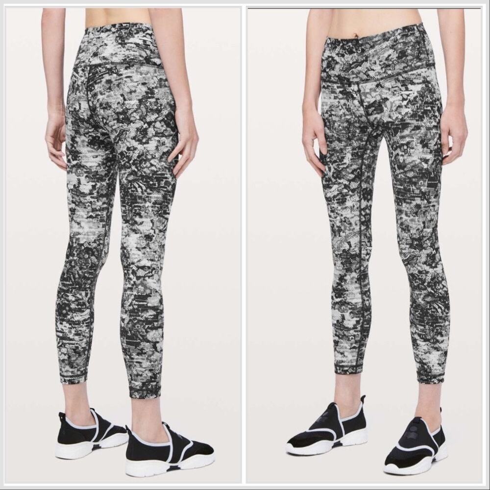 LULULEMON Wunder Under High Rise Luxtreme Legging Masked Lace Starlight EUC